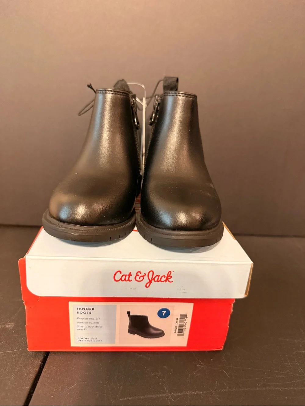Cat & Jack Black Kids Chelsea Boots